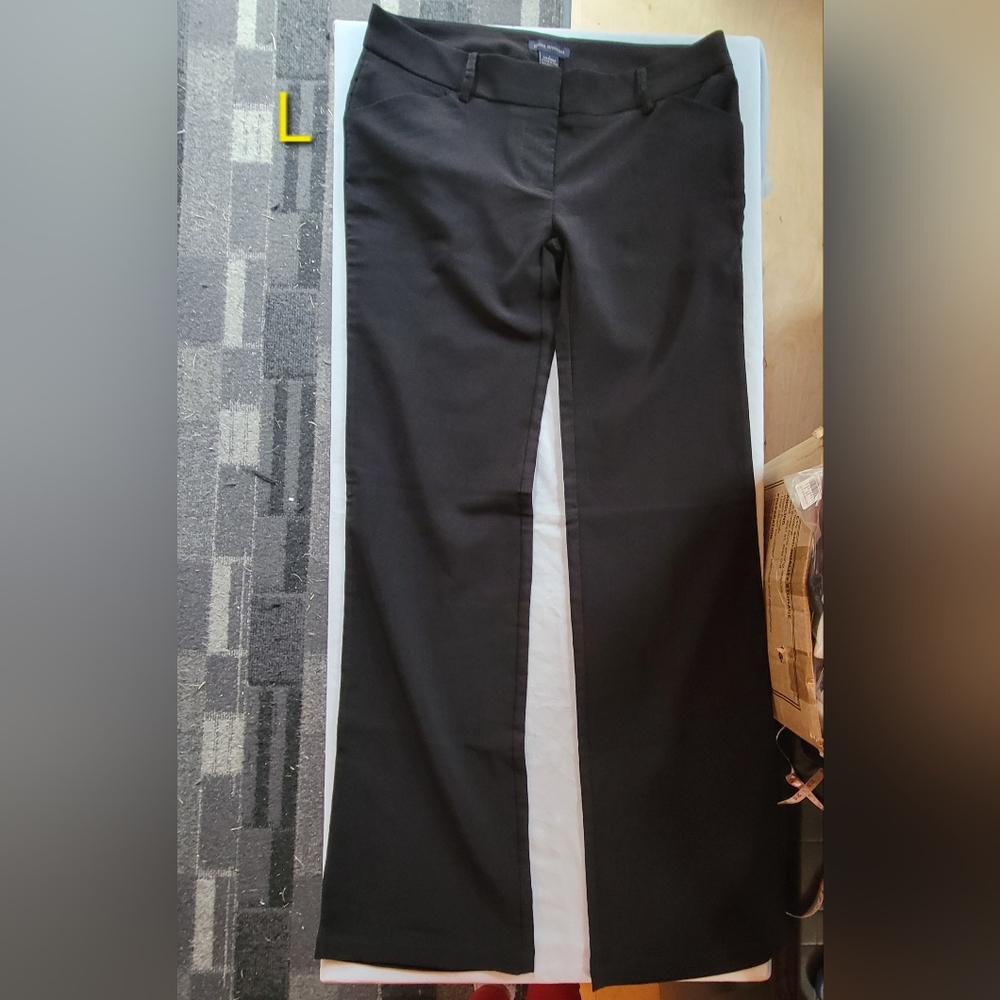 Women's Junior Fit Sleek Black Pants With Stretch Size Large X 31